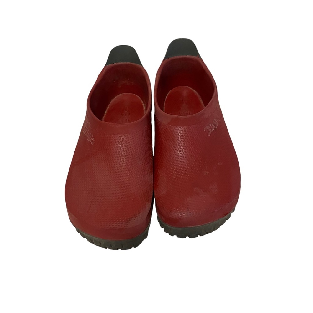 Birki’s Red slip on clogs